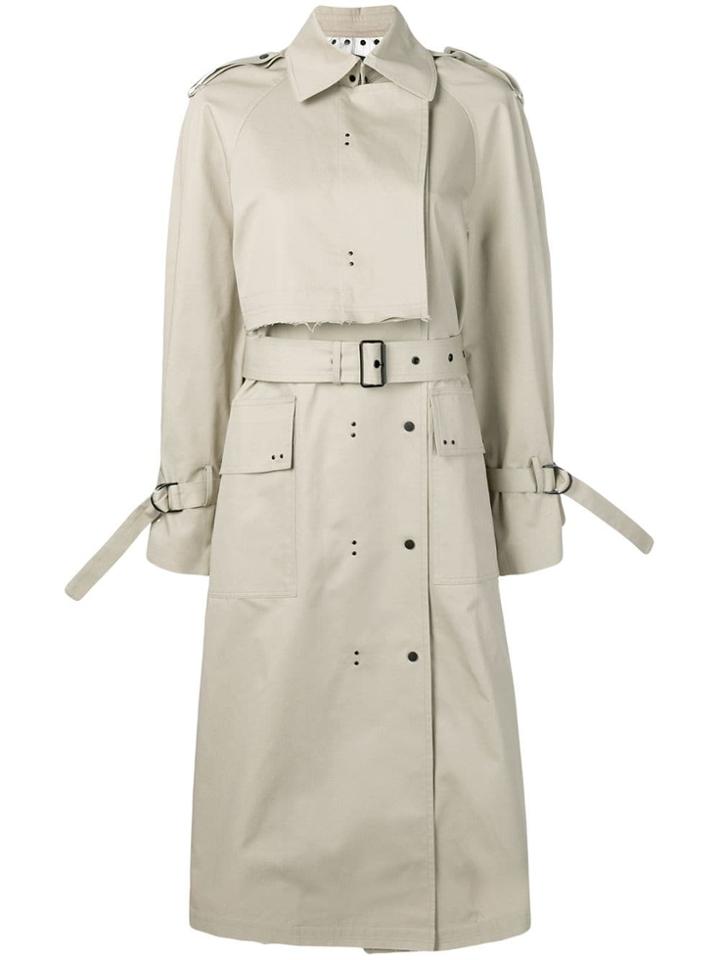 Eudon Choi Hooded Trench Coat - Neutrals