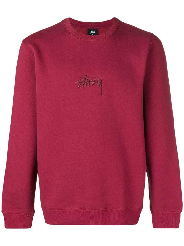 Stussy Crew Neck Sweatshirt - Red