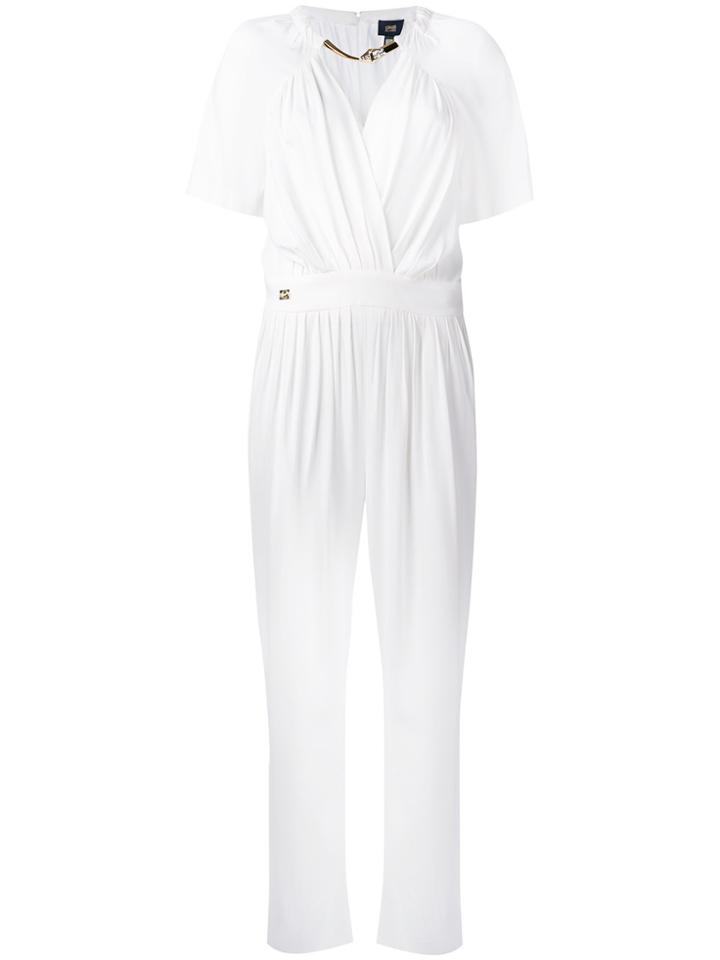 Cavalli Class Choker Wrap Jumpsuit - White