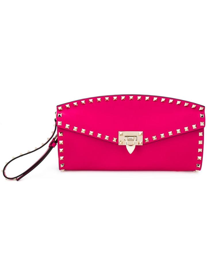 Valentino Valentino Garavani Rockstud Clutch - Pink