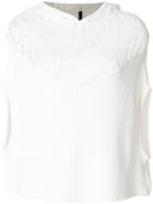 Unravel Project Knitted Hooded Top - White