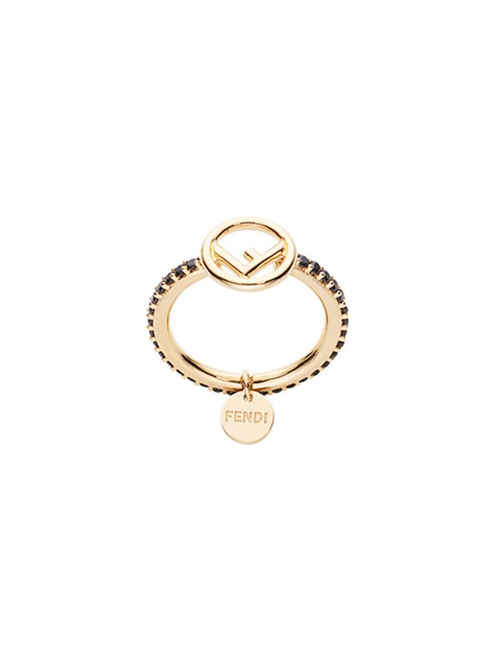 Fendi Embellished Ring - Metallic