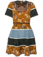 Coach Multiple Floral Prints Dress - Brown
