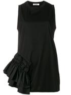 Jil Sander Flared Sleeveless Top - Black