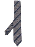 Borrelli Slant Striped Tie - Grey