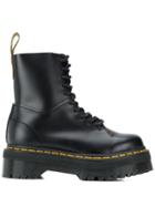 Dr. Martens Leather Platform Boots - Black