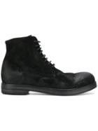 Marsèll Distressed Combat Boots - Black