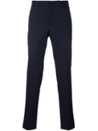 Z Zegna Straight Leg Trousers, Men's, Size: 52, Blue, Cotton/spandex/elastane