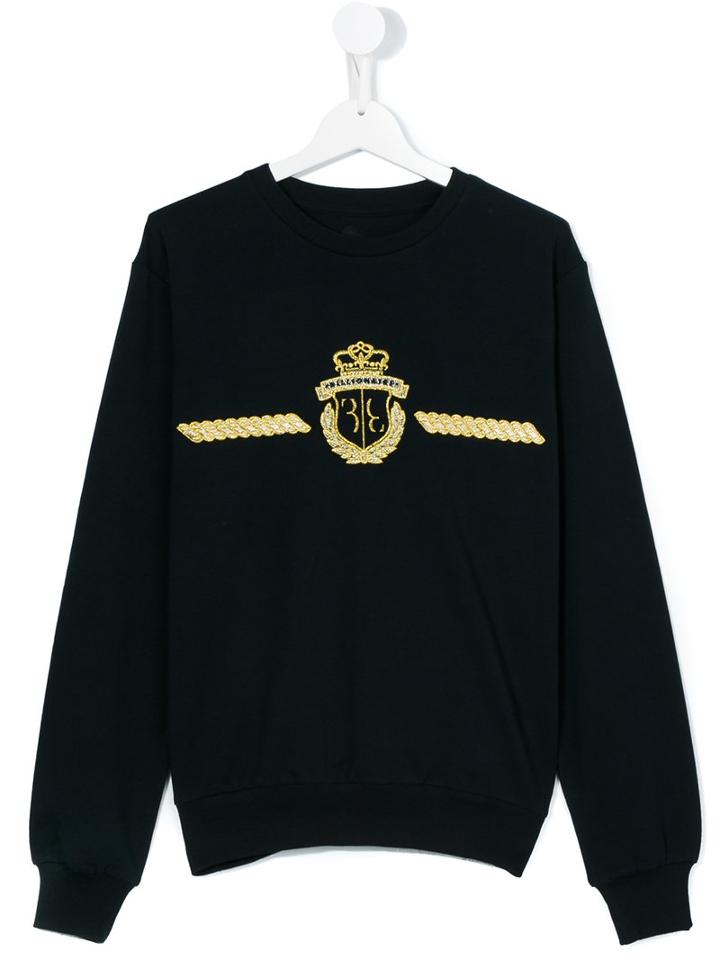 Billionaire Kids - Teen Embroidered Sweatshirt - Kids - Cotton/spandex/elastane - 16 Yrs, Boy's, Black