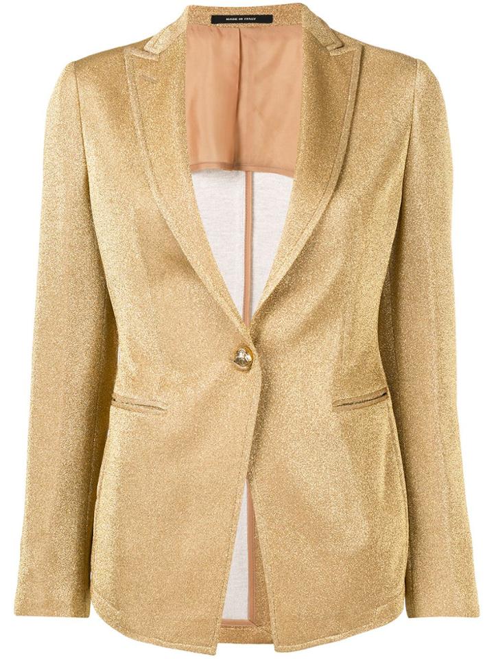 Tagliatore Classic Single-breasted Blazer - Gold