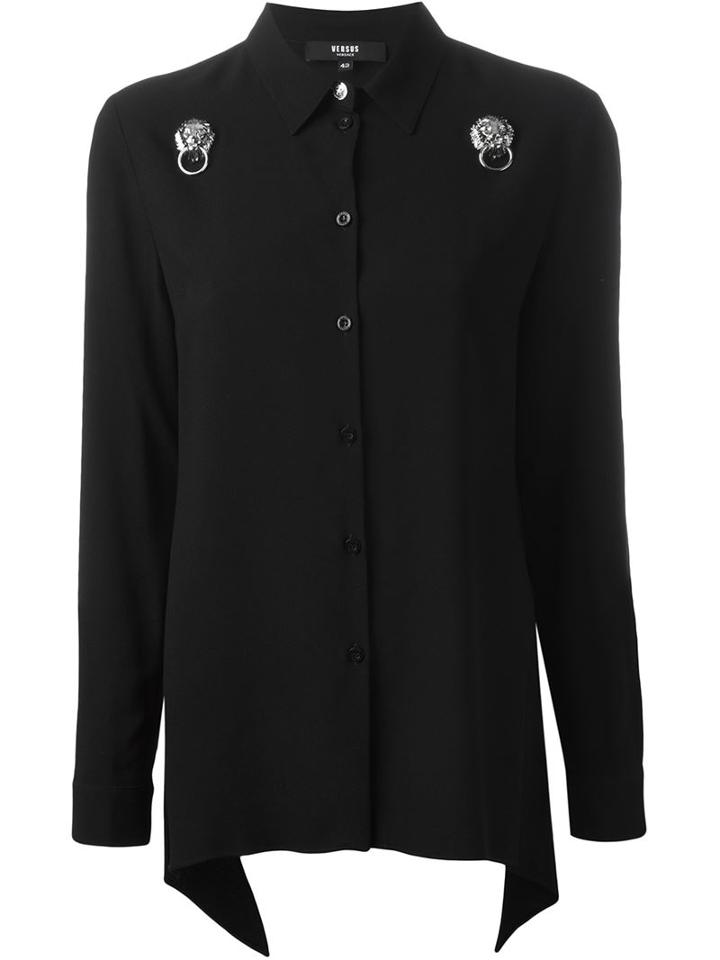 Versus Logo Plaque Embellished Shirt