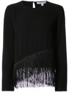 Elizabeth And James Hudson Fringed Top - Black