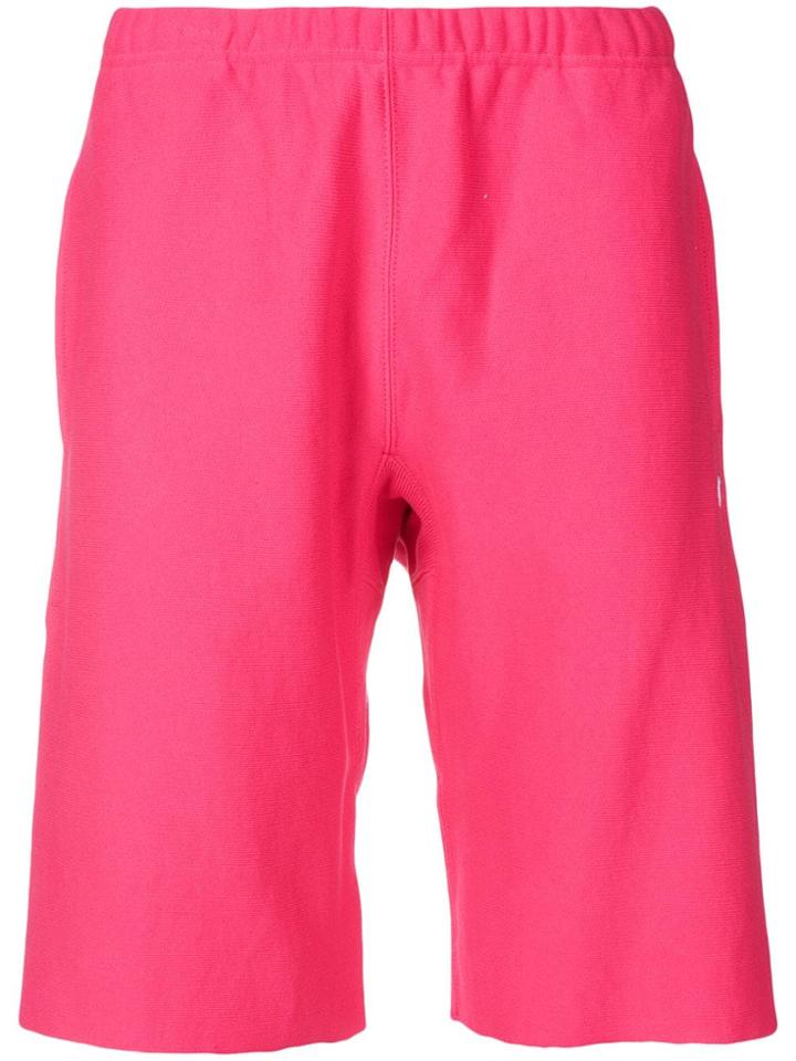 Champion Logo Knee-length Shorts - Pink