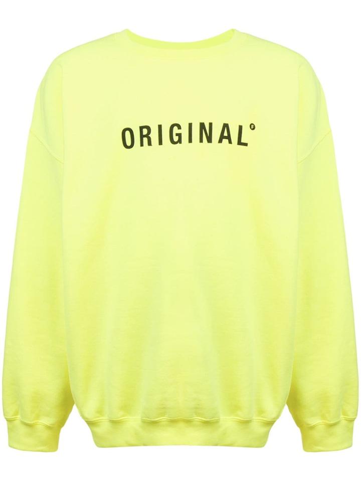 Maison The Faux Mr/mrs Duff Sweatshirt - Yellow & Orange