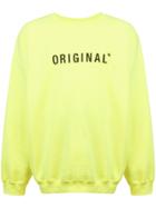 Maison The Faux Mr/mrs Duff Sweatshirt - Yellow & Orange
