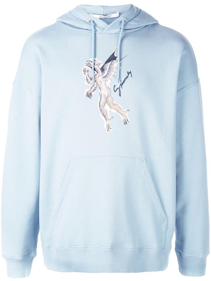 Givenchy Angel Print Hoodie - Blue