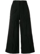 Christian Wijnants Cropped Patchwork Trousers - Black