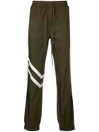 God's Masterful Children Geometric Panelled Track Pants - Green