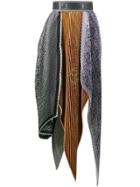 Loewe High Waist Monogram Plissé Handkerchief Skirt - Multicolour