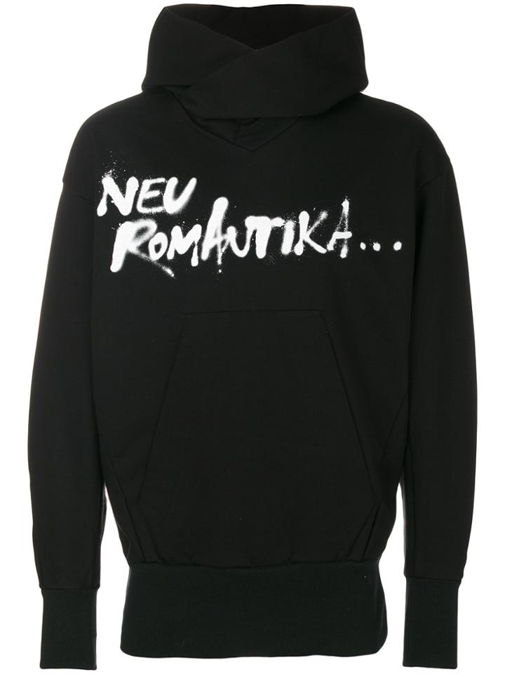 Julius Oversized Printed Hoodie - Black