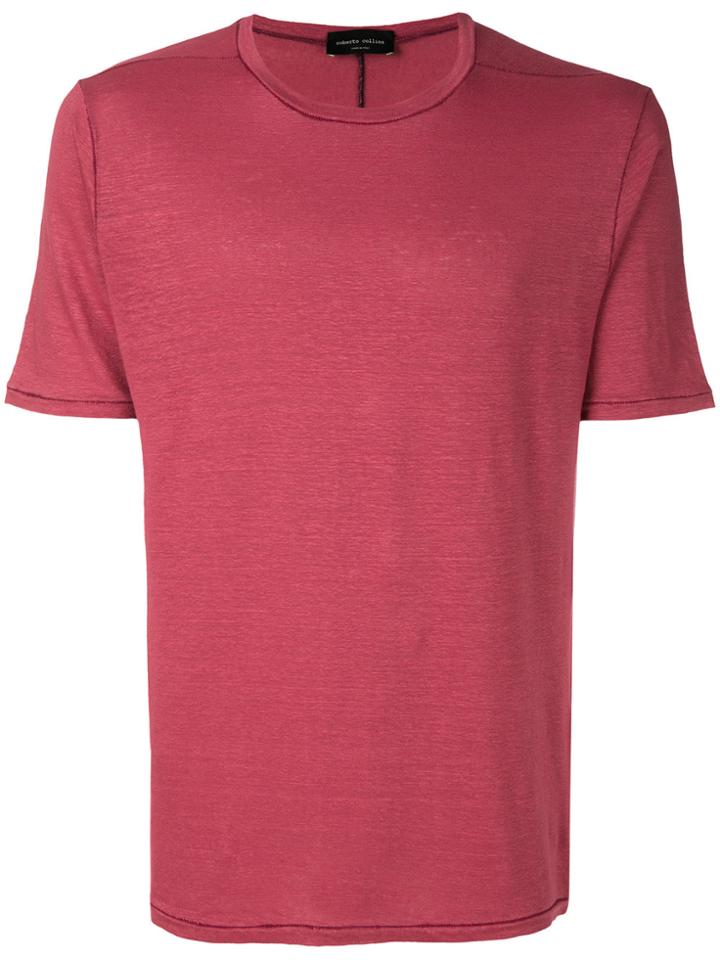 Roberto Collina Slim-fit T-shirt - Pink & Purple
