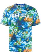 Kenzo Contrast Logo T-shirt - Blue