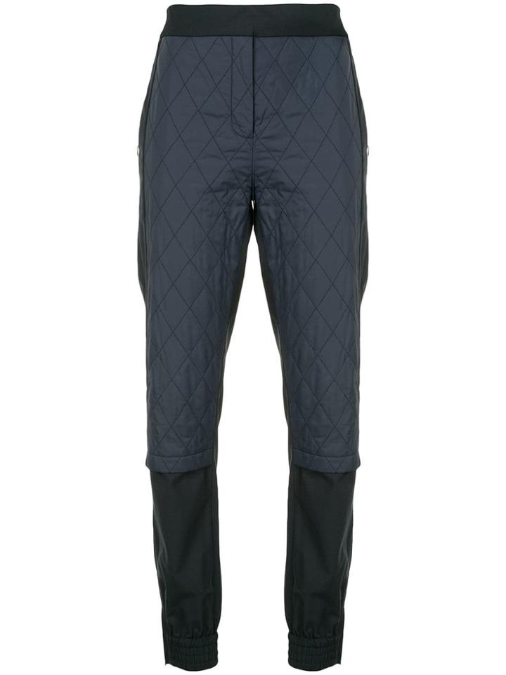 Tibi Quilted Combo Joggers - Blue