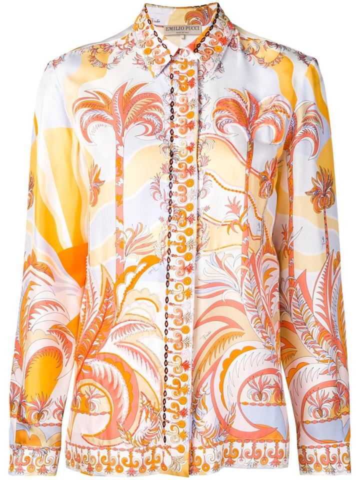 Emilio Pucci Palm Tree Shirt - Orange