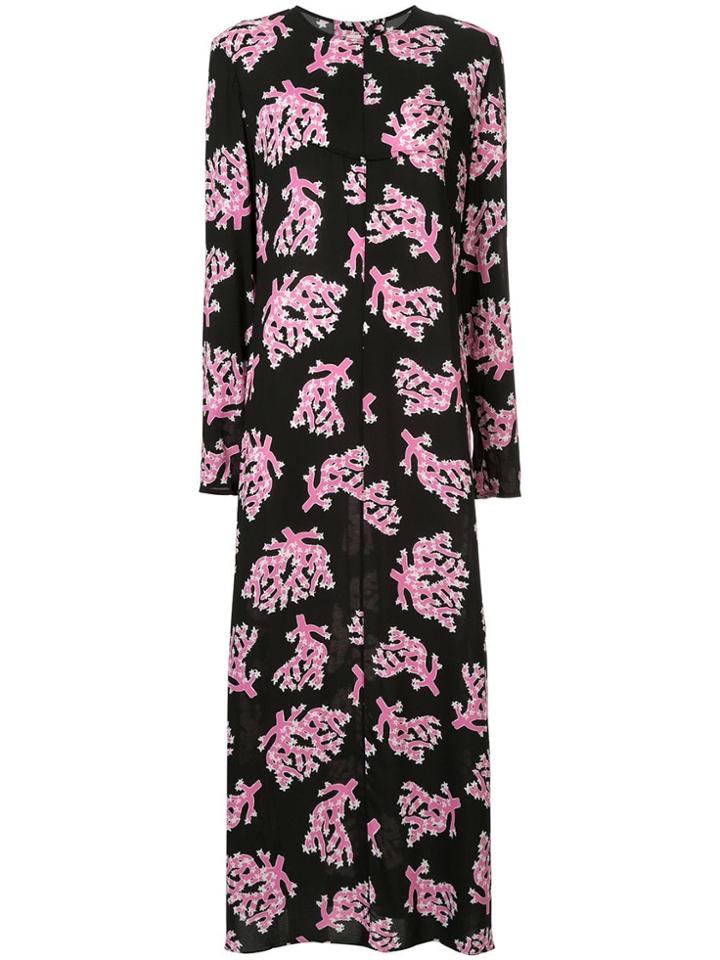 Marni Branch Print Maxi Dress - Black