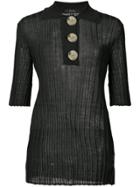 Ellery Sunshine Knitted Polo - Black
