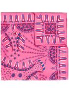 Valentino Patterend Scarf - Pink & Purple