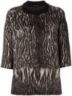 Maurizio Pecoraro Animal Print Jumper, Women's, Size: 40, Black, Nylon/alpaca/wool Felt