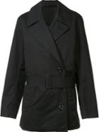 Lemaire Short Trench Coat, Women's, Size: 40, Black, Cotton
