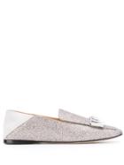 Sergio Rossi Crystal Embellished Loafers - Silver