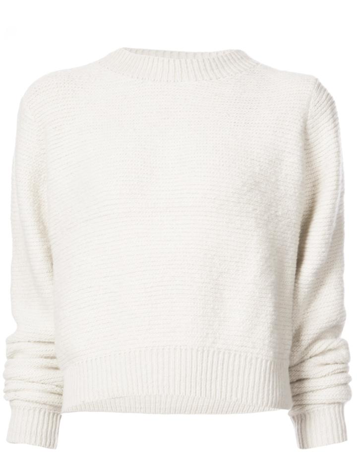 The Elder Statesman All Over Pile Stitch Sweater - White