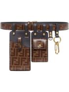 Fendi Ff Motif Multi-pouch Belt - Brown