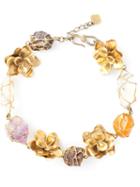 Yves Saint Laurent Vintage Floral Necklace, Women's, Metallic