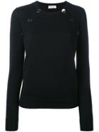Saint Laurent Sailor Double Button Jumper, Women's, Size: Xs, Black, Wool