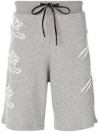Plein Sport - Printed Drawstring Shorts - Men - Cotton - S, Grey, Cotton