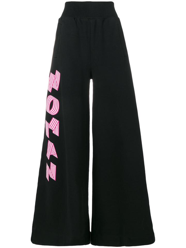 Off-white Exaggerated Flare Trousers - Black