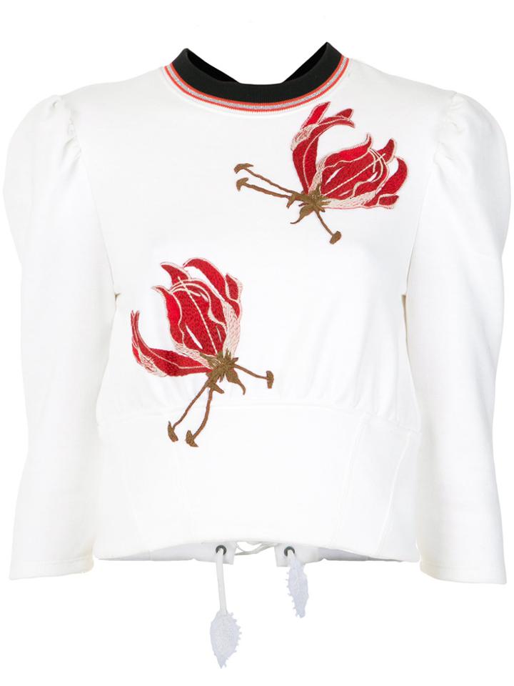 Martha Medeiros Embroidered Top - White