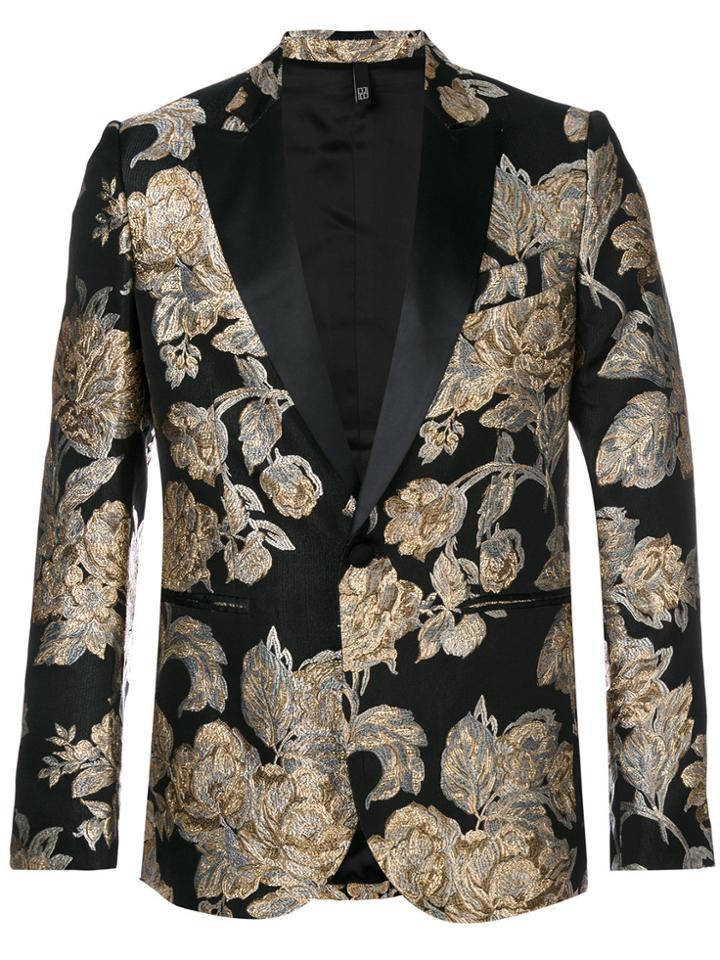 Christian Pellizzari Roses Jacquard Dinner Jacket - Black