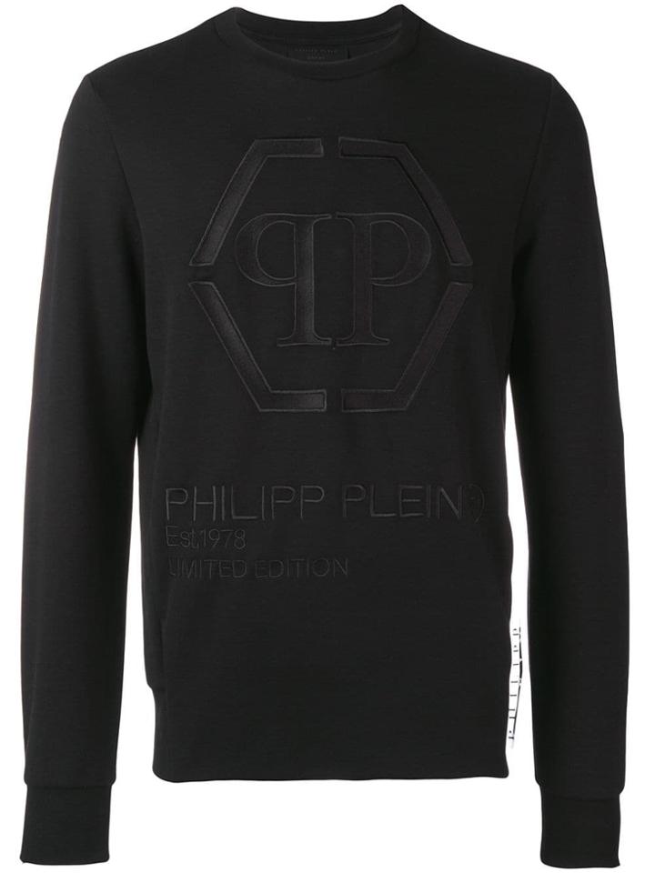 Philipp Plein Statement Embroidered Sweatshirt - Black