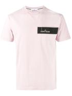 Stone Island Logo T-shirt, Men's, Size: Medium, Pink/purple, Cotton