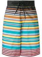 Prada Striped Swim Shorts - Blue