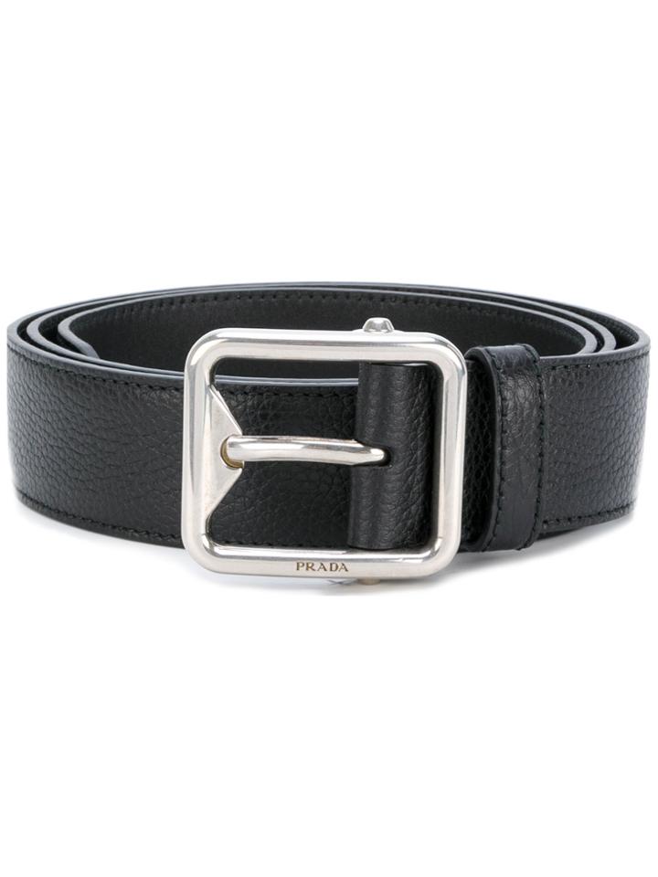 Prada Square Buckle Belt - Black