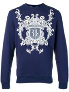 Billionaire Baroque Logo Sweatshirt - Blue