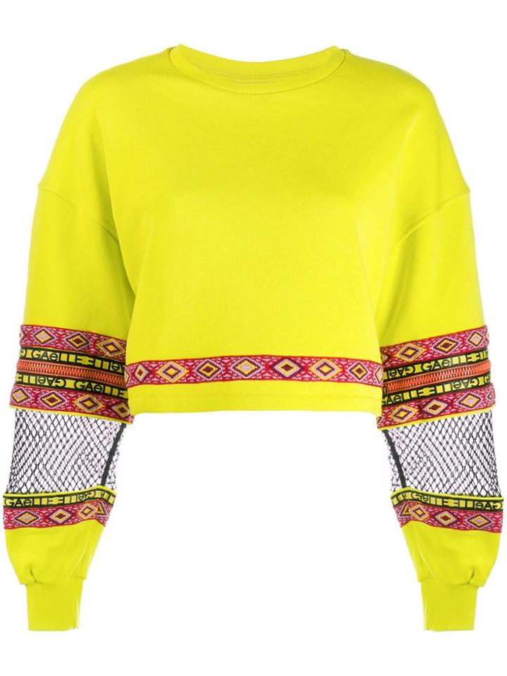 Gaelle Bonheur Cropped Sweater - Green