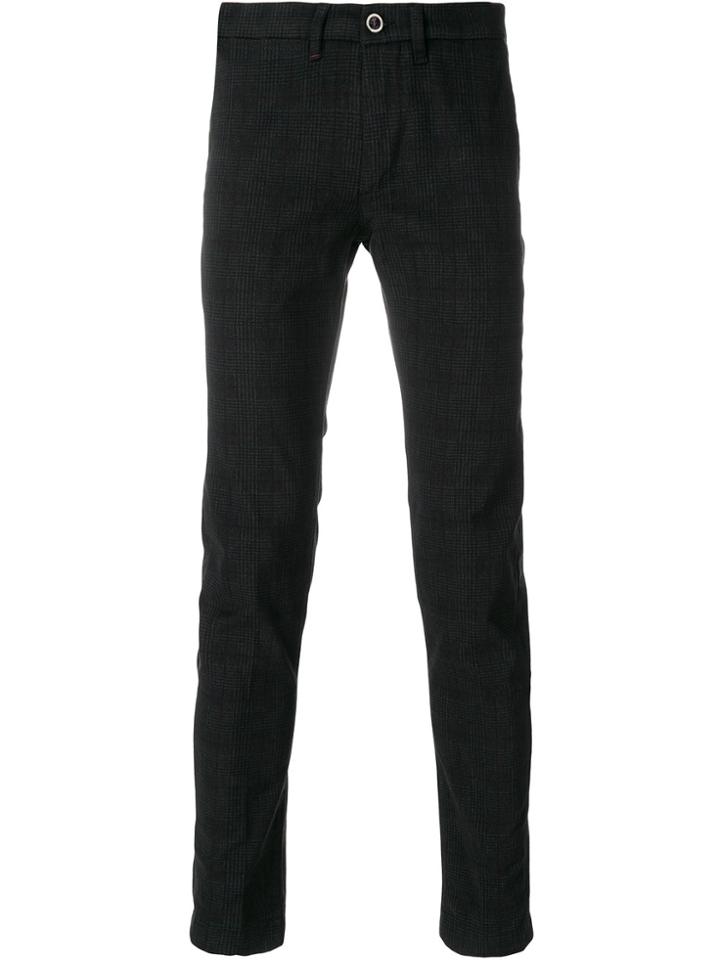Re-hash Plaid Skinny Jeans - Black
