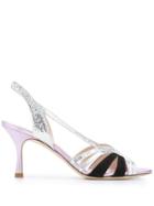 Gia Couture Diamante Sandals - Metallic